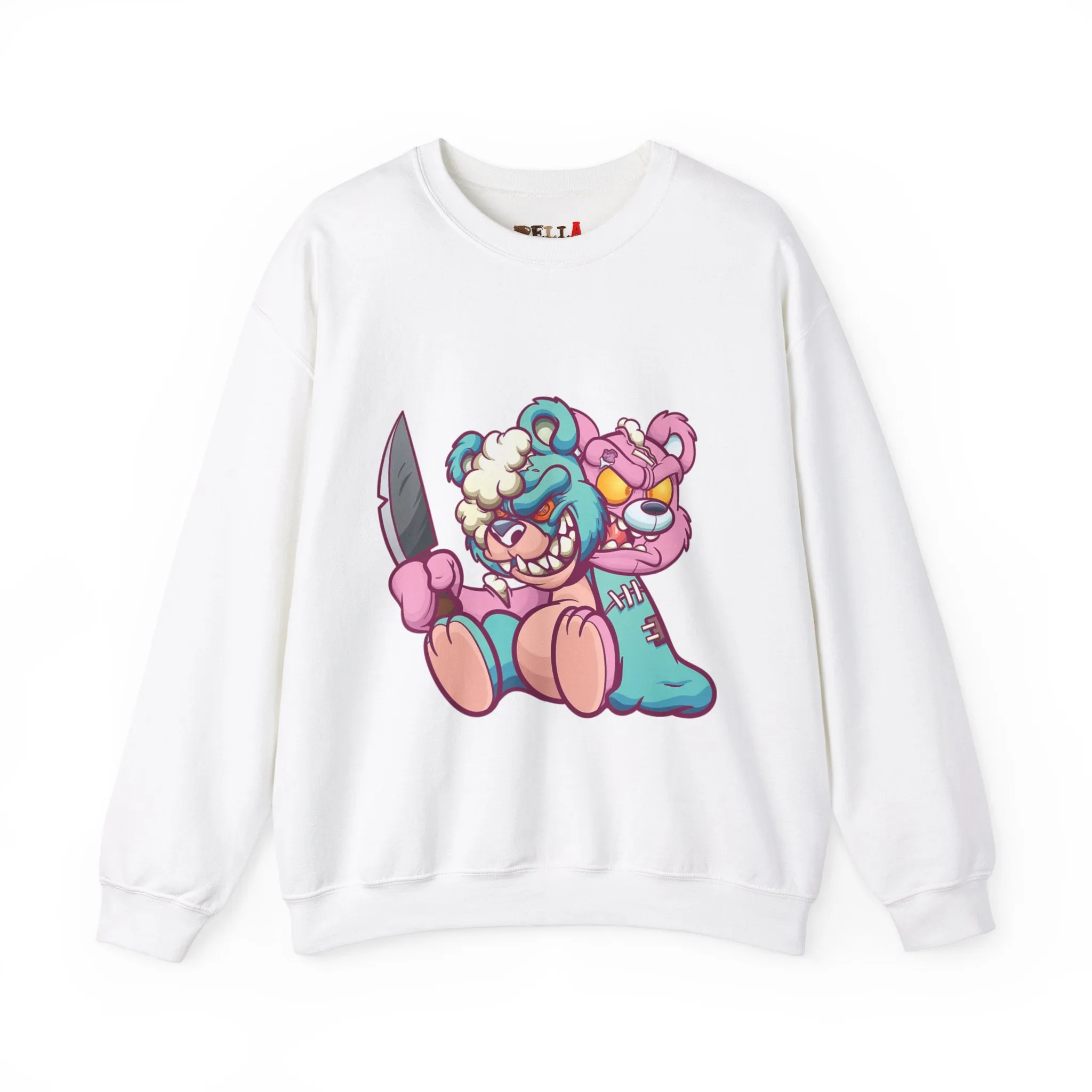 Two Headed Knife Teddy Bear Sweatshirt