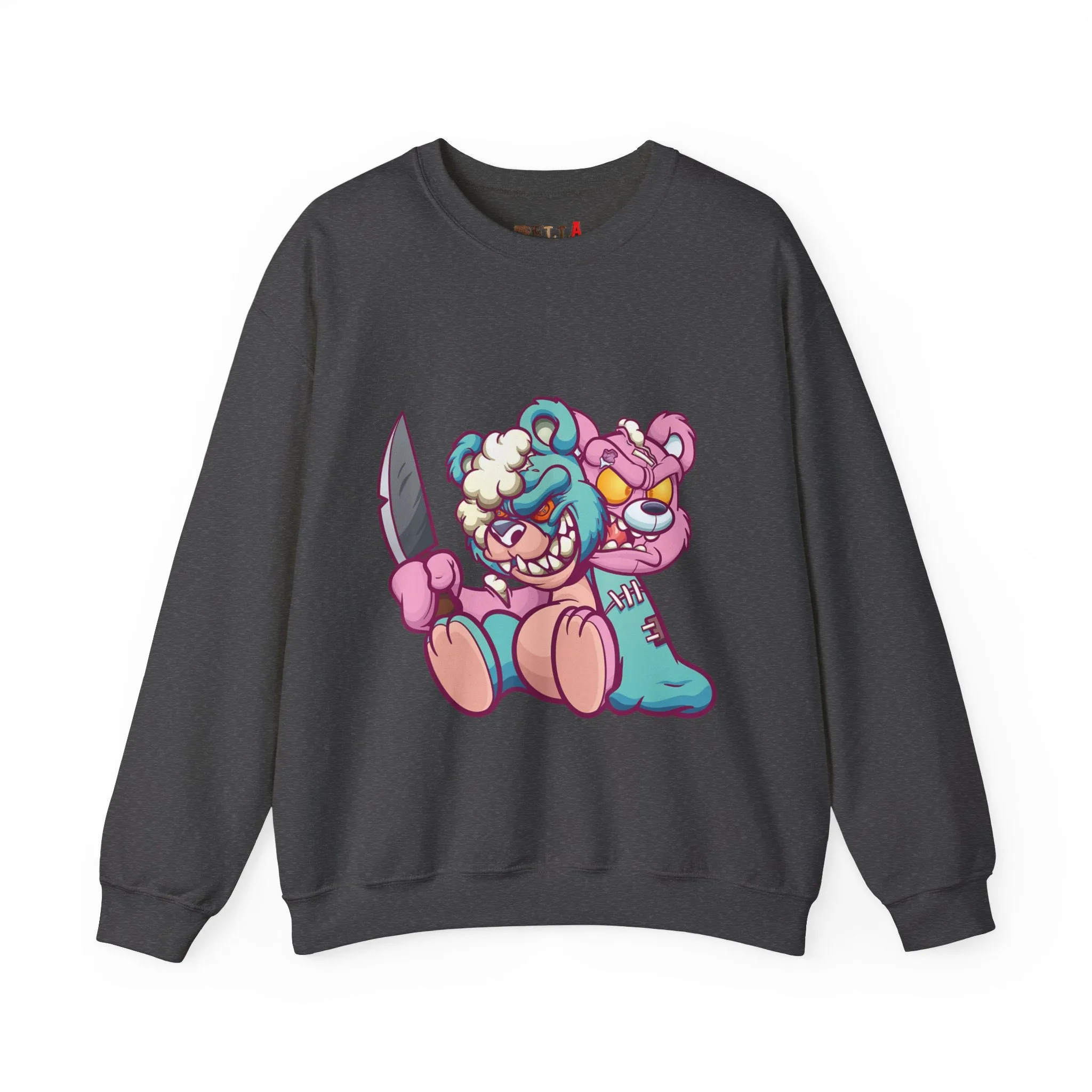 Two Headed Knife Teddy Bear Sweatshirt