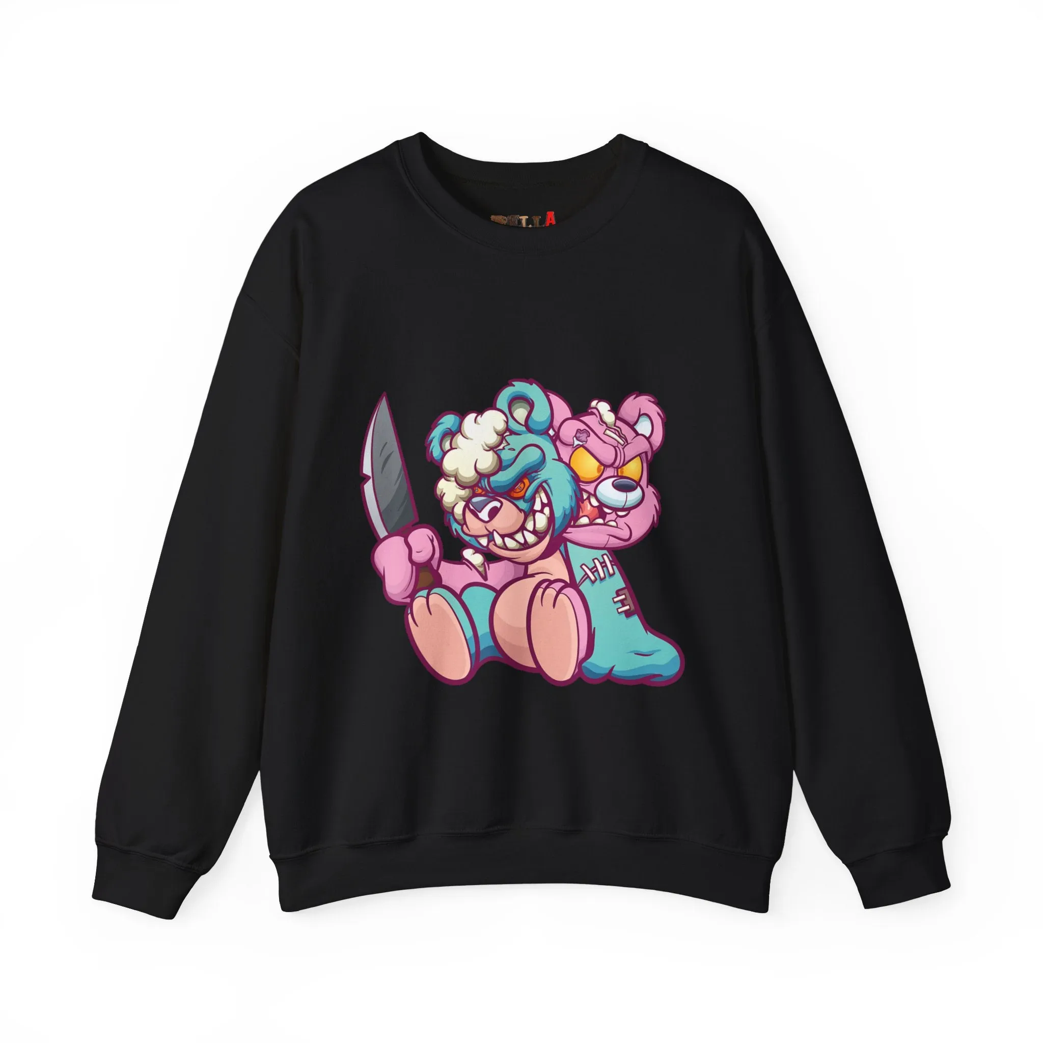 Two Headed Knife Teddy Bear Sweatshirt
