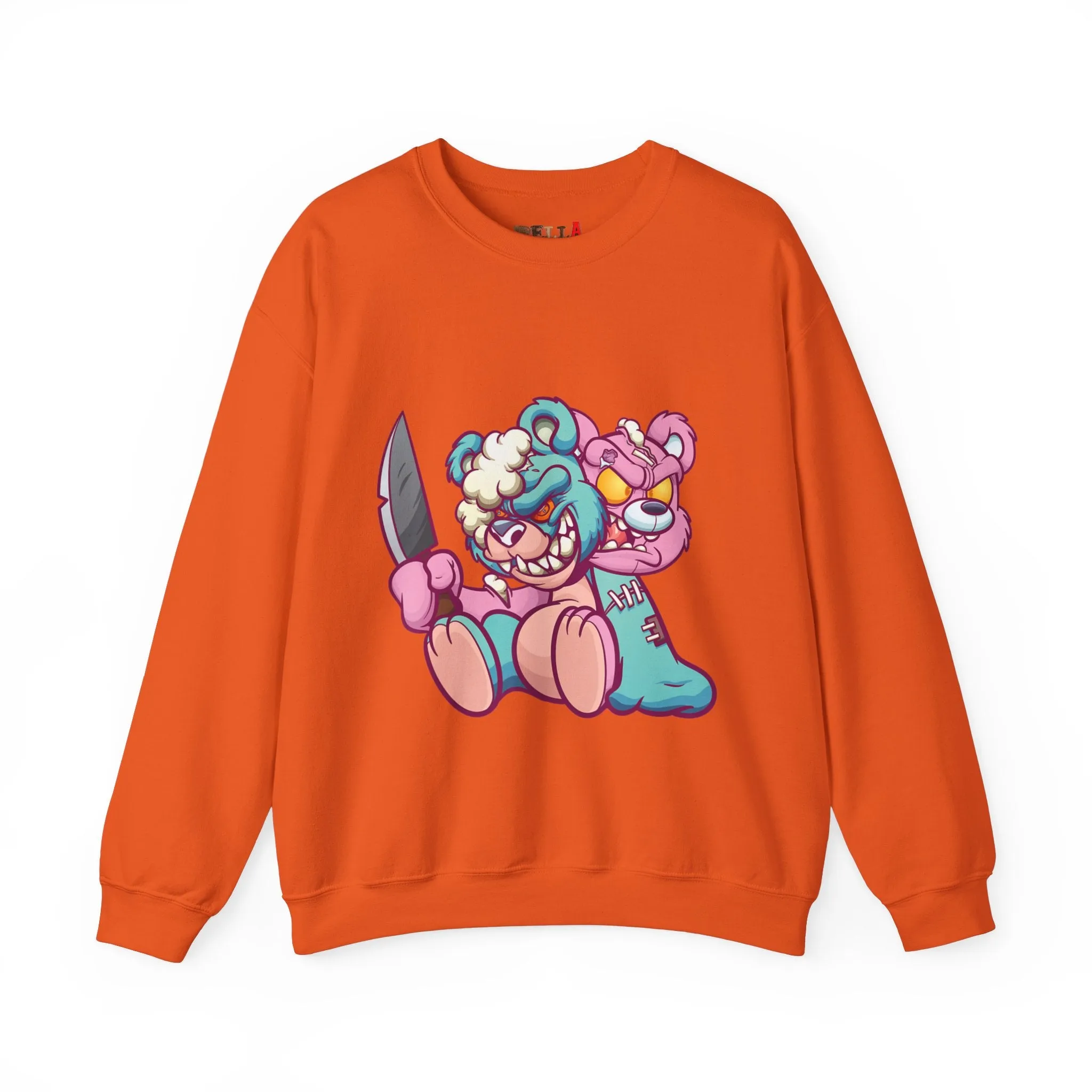 Two Headed Knife Teddy Bear Sweatshirt