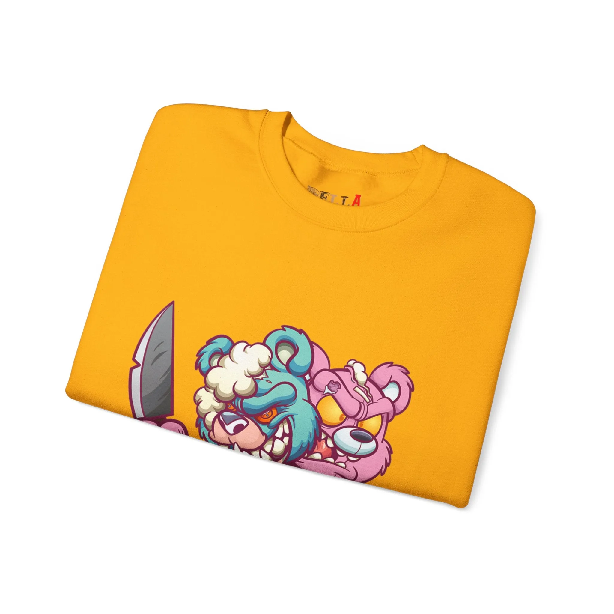 Two Headed Knife Teddy Bear Sweatshirt