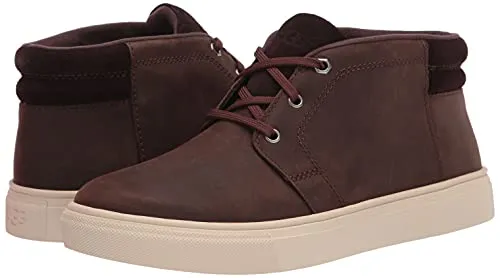 UGG Men's BAYSIDER Chukka Weather Sneaker, Grizzly Leather, 11