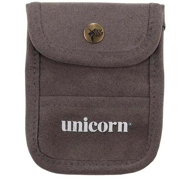 Unicorn Accessory Pouch Grey Flocked Leather
