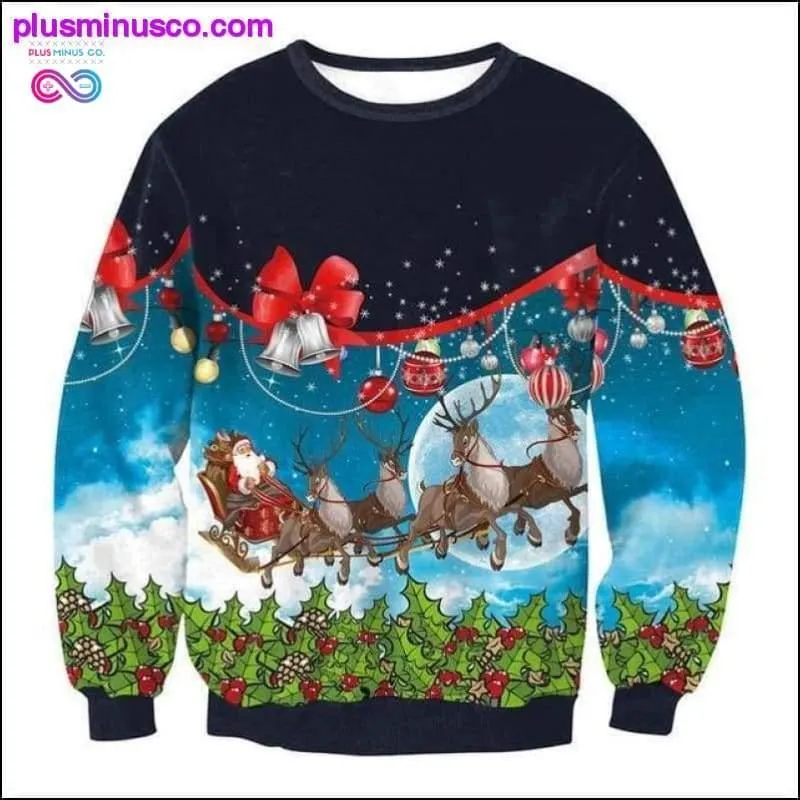 Unisex Men Women UGLY CHRISTMAS SWEATER Vacation Santa Funny