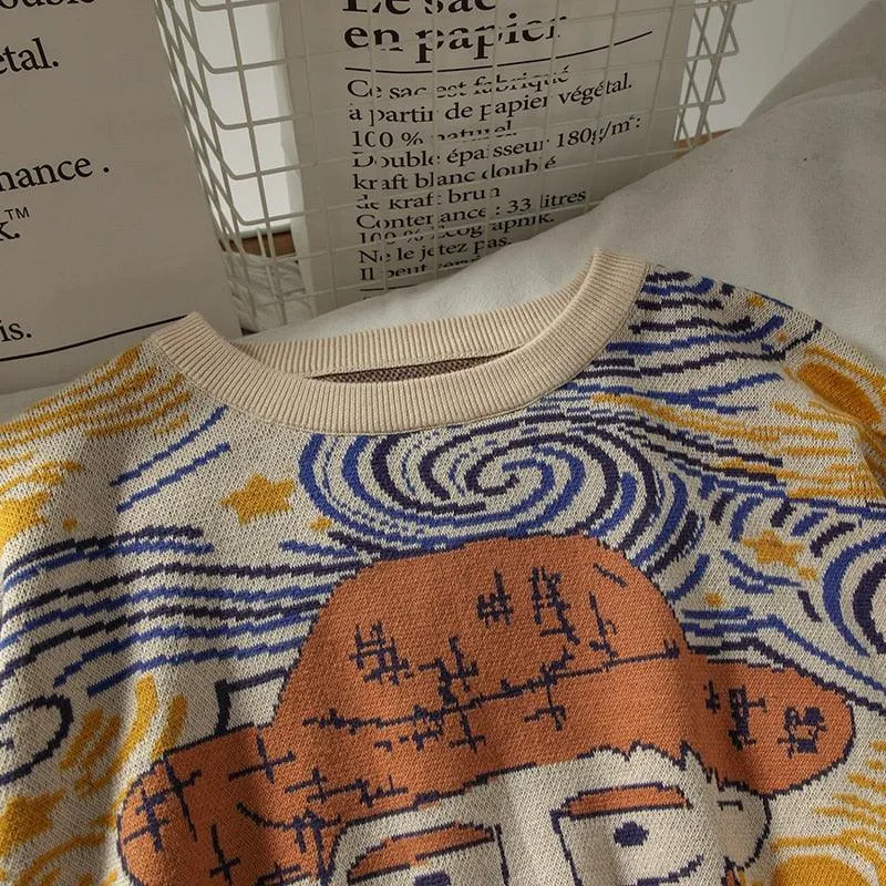 Van Gogh Cartoon Sweater