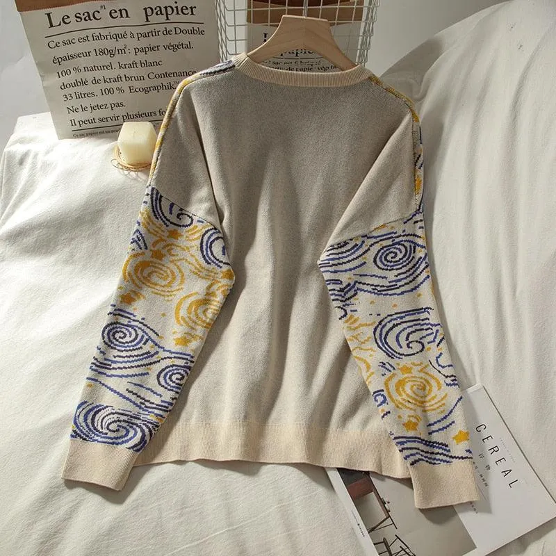 Van Gogh Cartoon Sweater