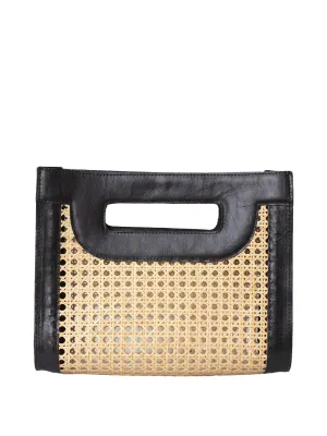Venice Medium Cane Leather Clutch ::RET