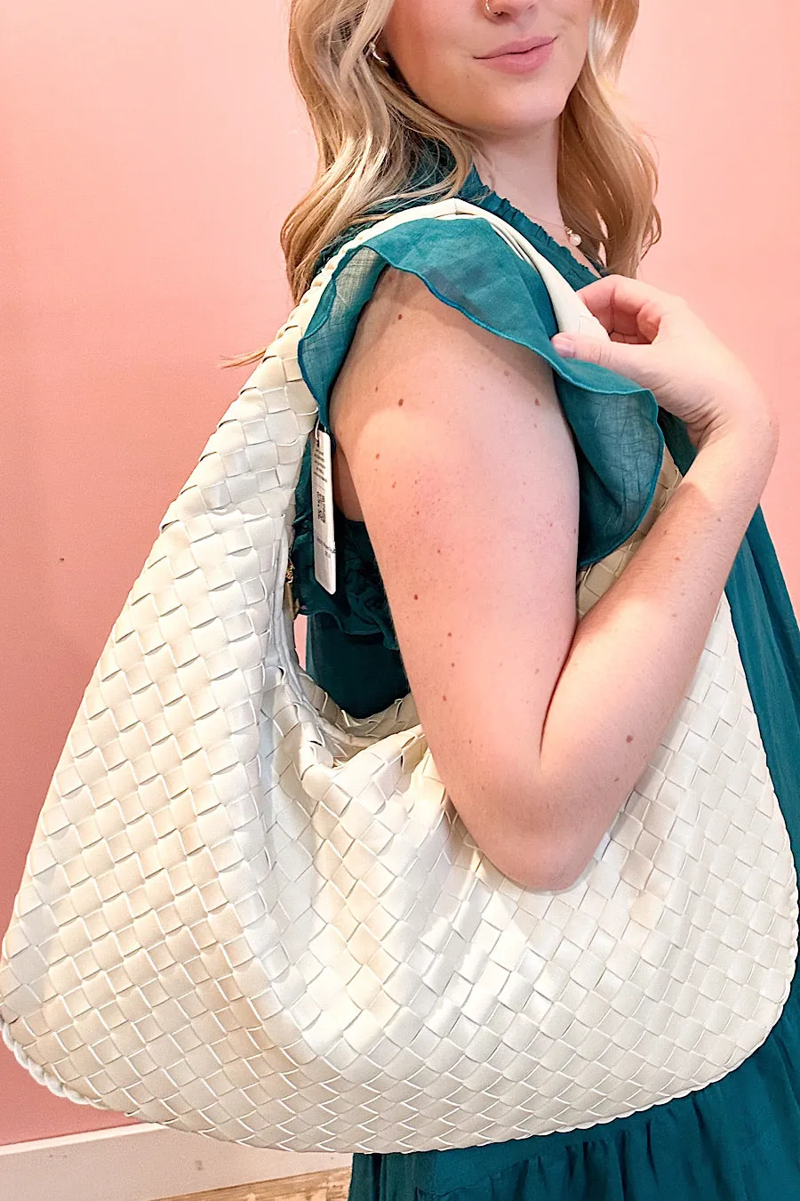 Victoria Woven Hobo Bag