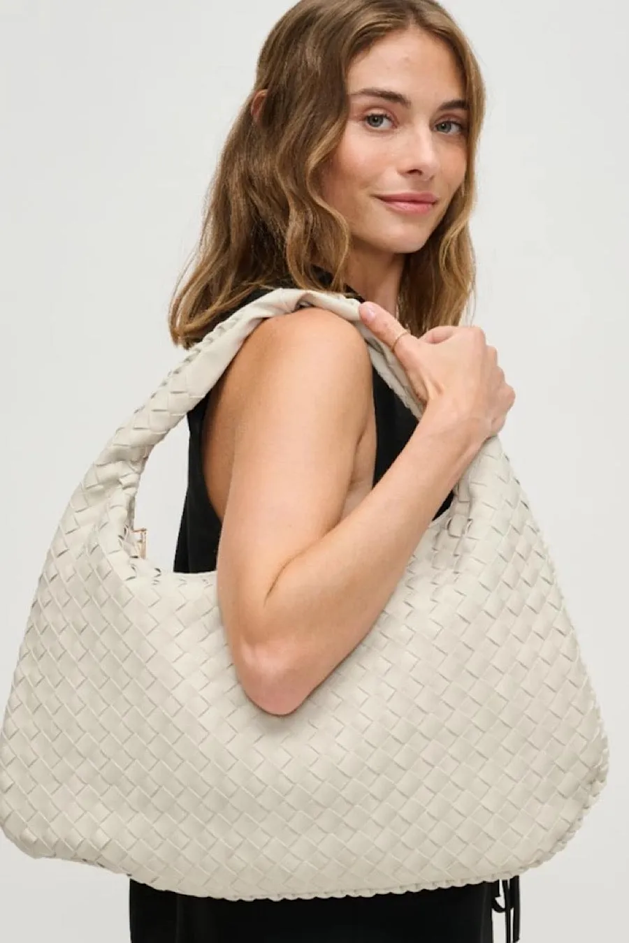 Victoria Woven Hobo Bag