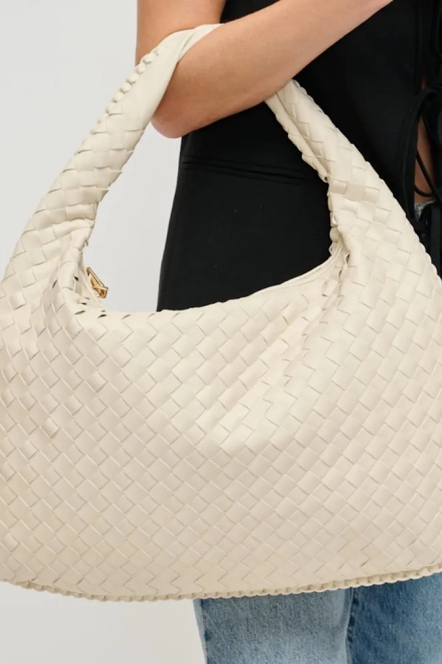 Victoria Woven Hobo Bag