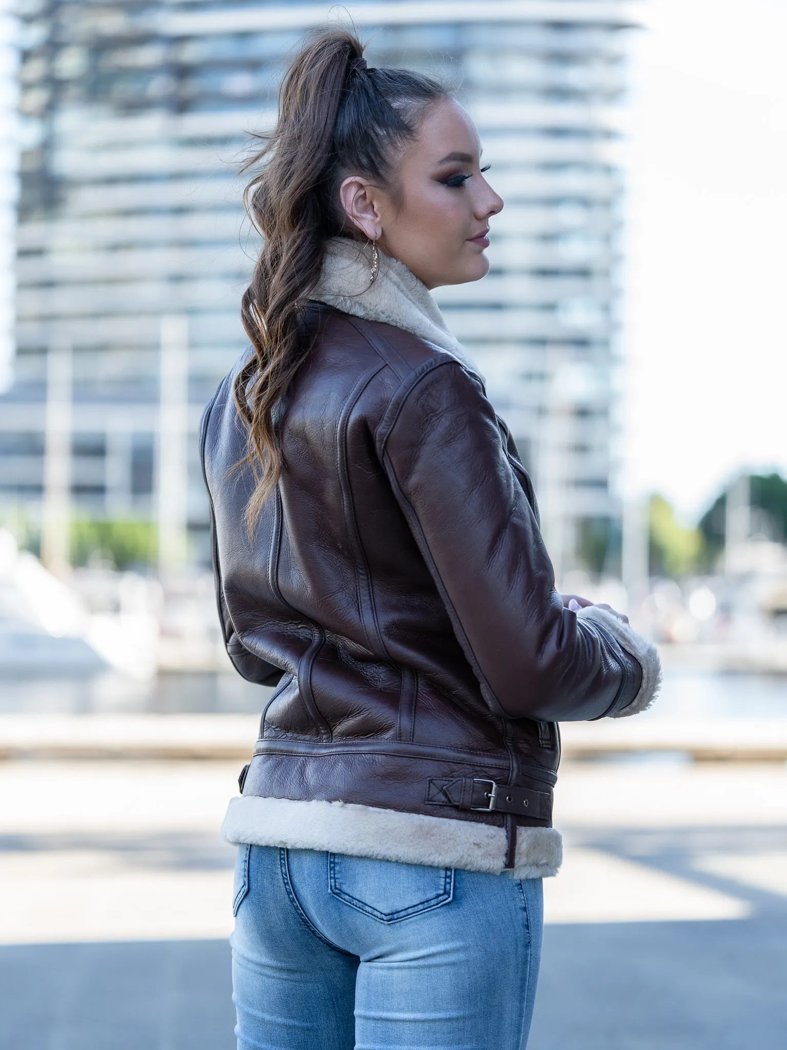Vinika Dark Brown Sheepskin Jacket