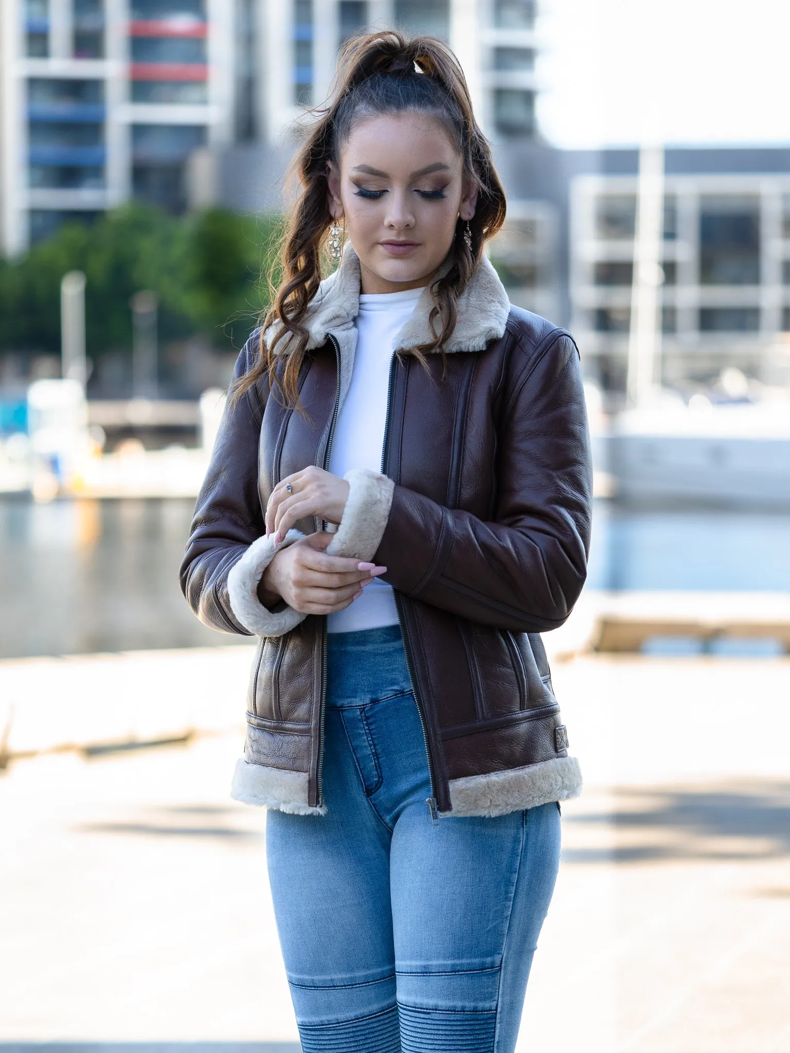 Vinika Dark Brown Sheepskin Jacket