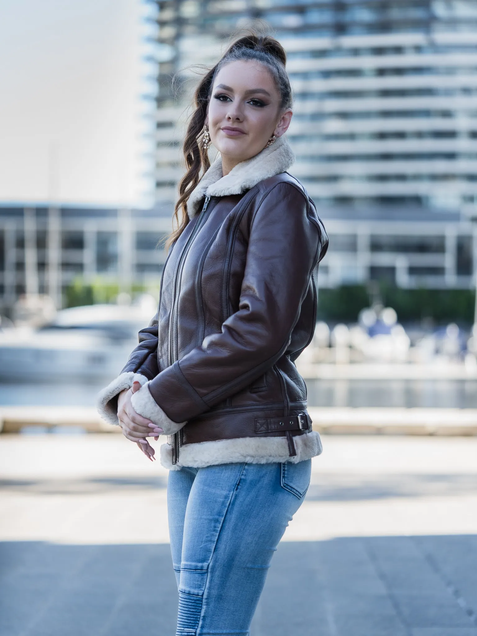 Vinika Dark Brown Sheepskin Jacket