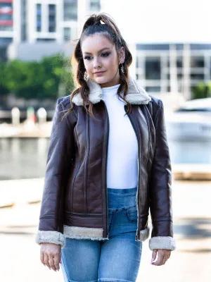 Vinika Dark Brown Sheepskin Jacket