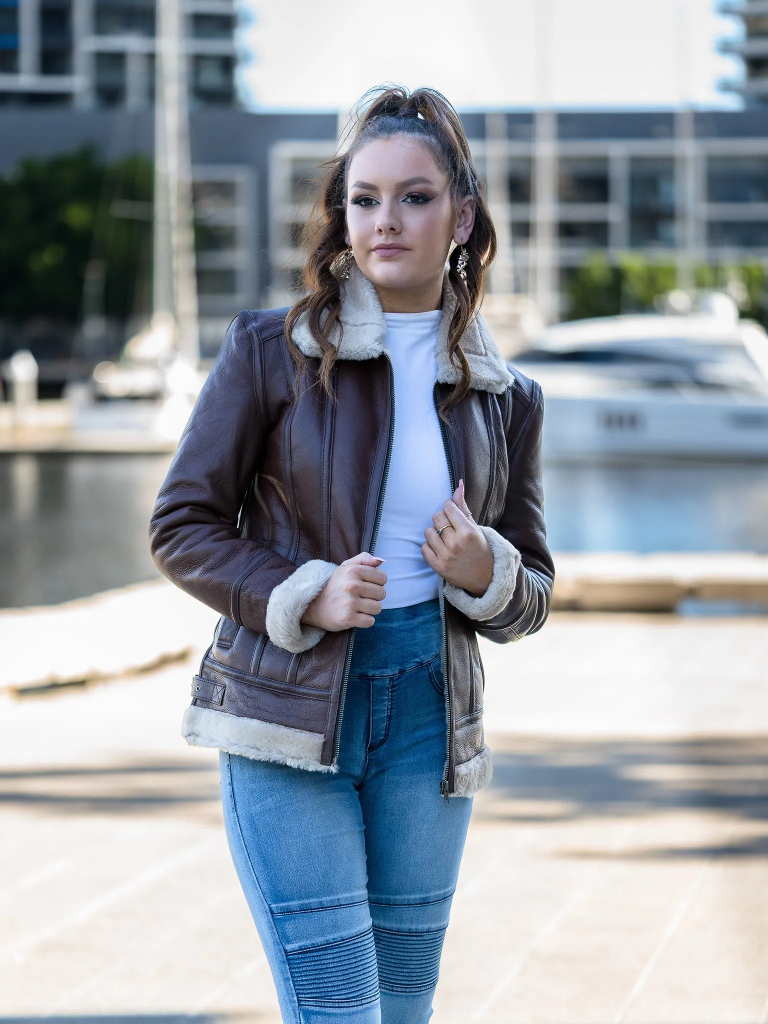 Vinika Dark Brown Sheepskin Jacket