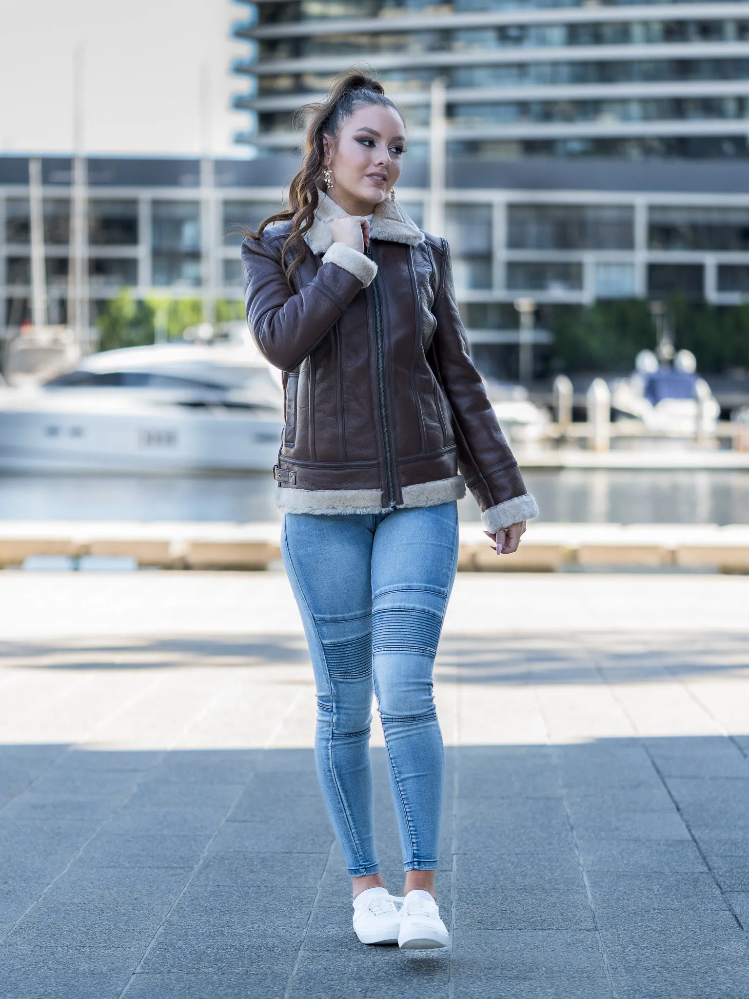Vinika Dark Brown Sheepskin Jacket