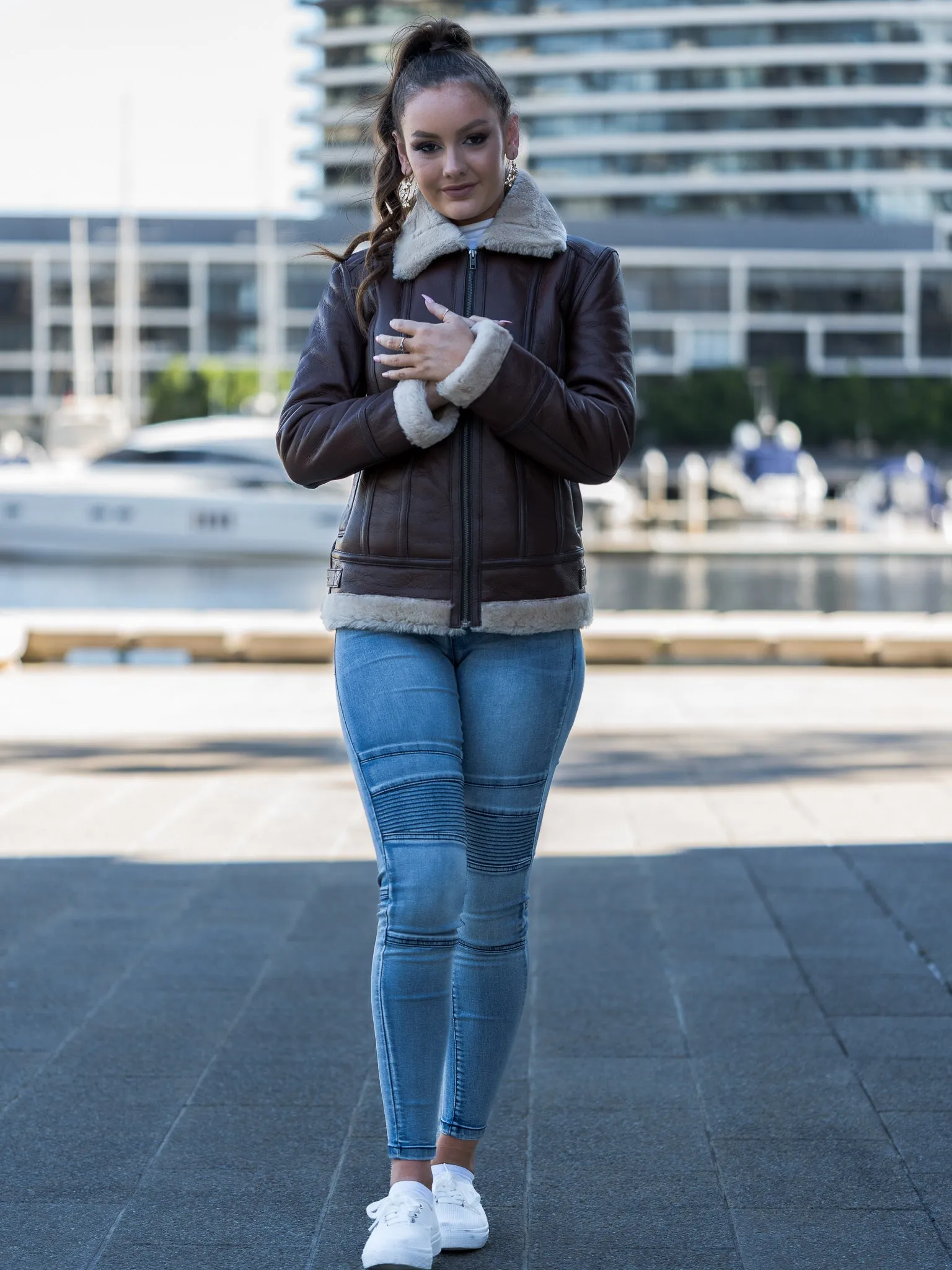 Vinika Dark Brown Sheepskin Jacket