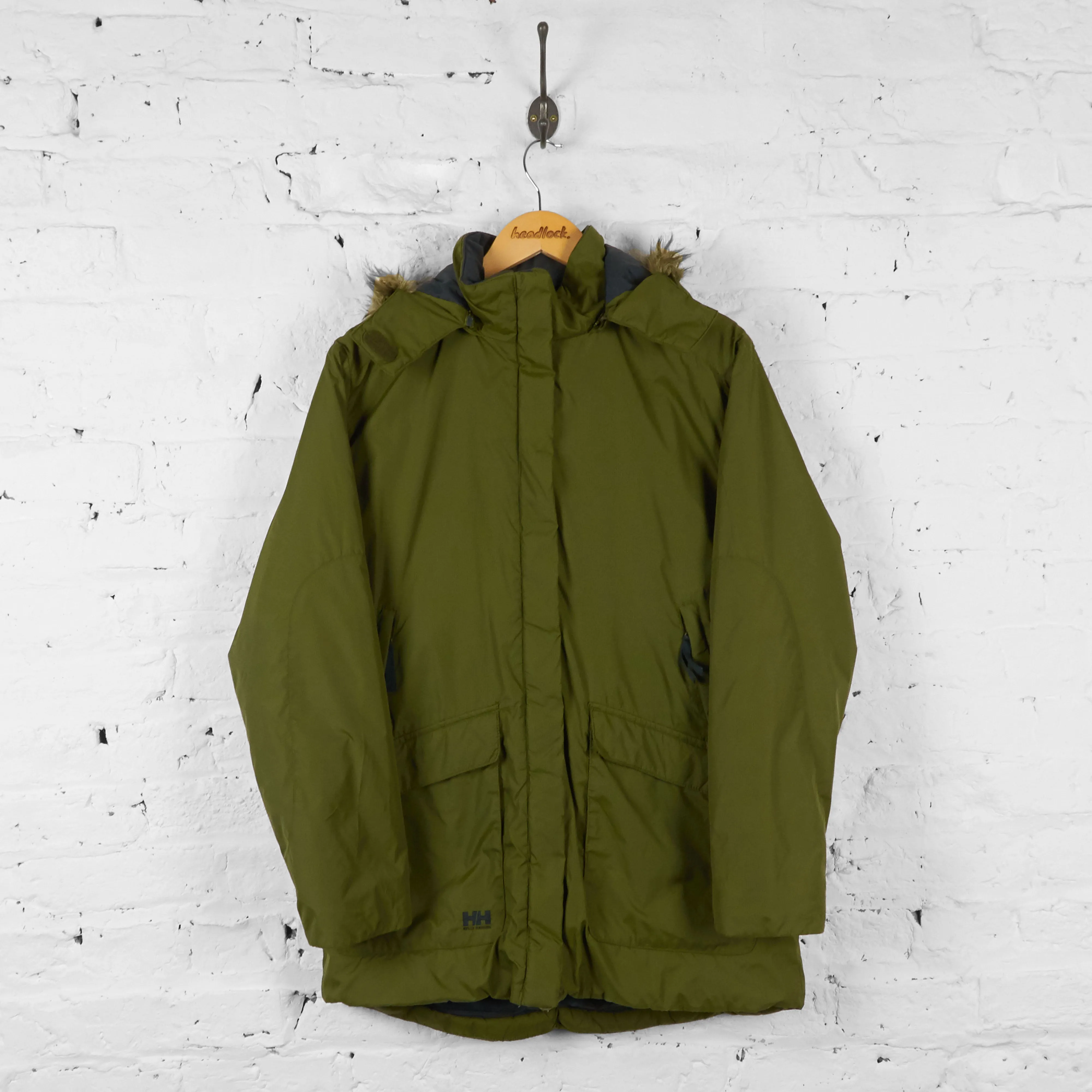 Vintage Helly Hansen Parka Jacket - Khaki - L