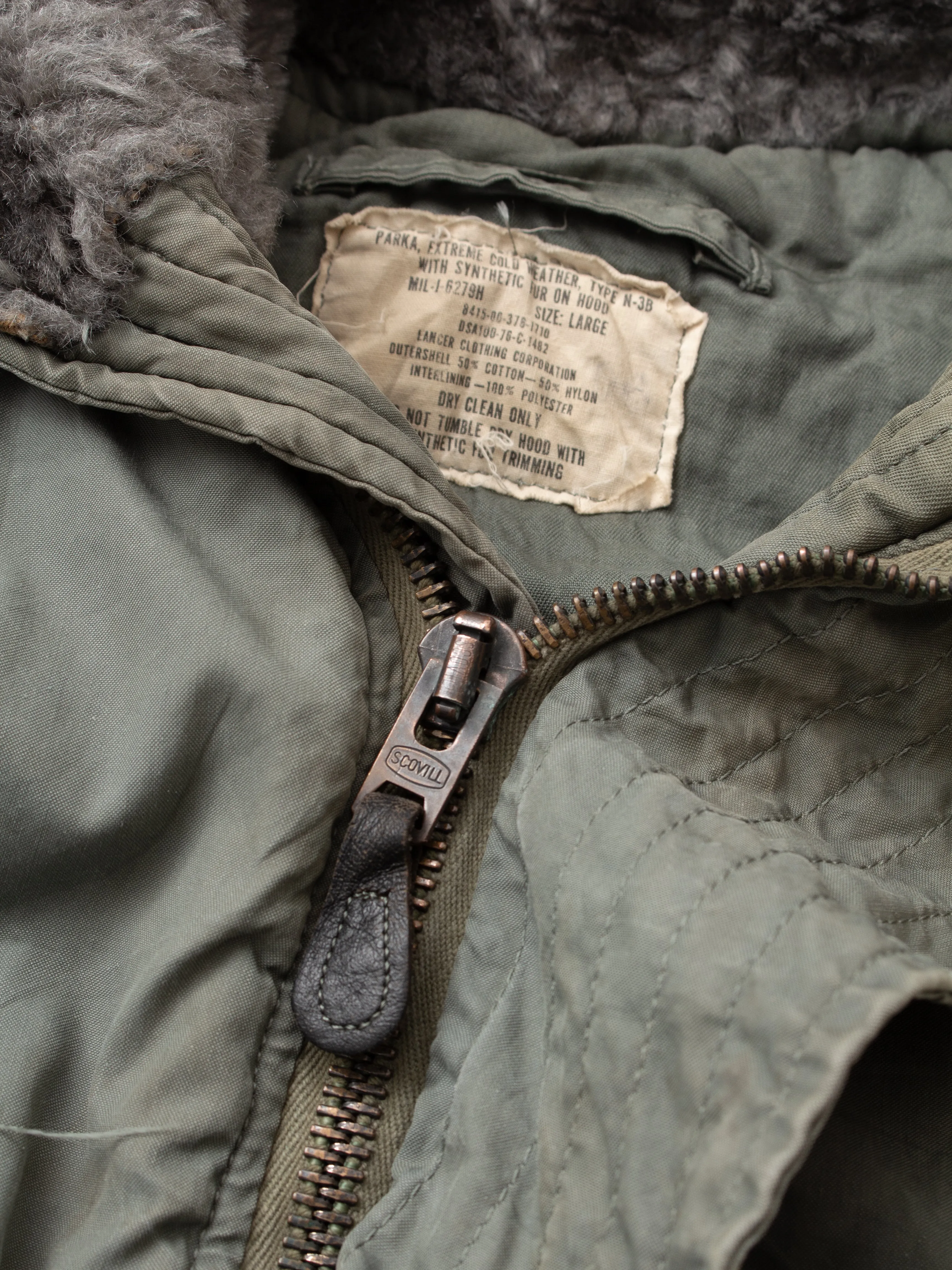 Vintage No. 1 US Army Parka Extreme Cold Weather N-3B Size L