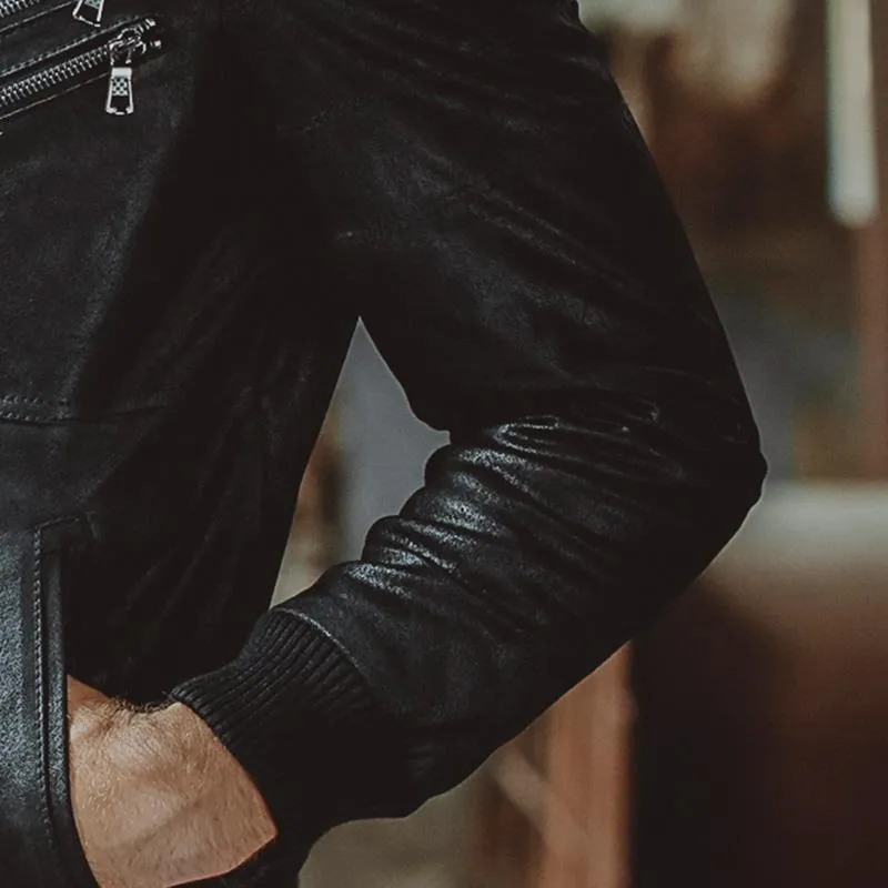 West Louis™ Removable Hooded Genuine Leather