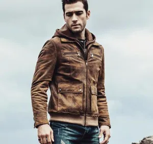 West Louis™ Retro Autumn Winter Genuine Leather Jacket