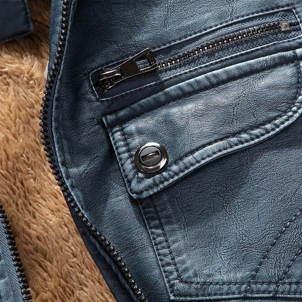 West Louis™ Winter Fashion PU Leather Jacket
