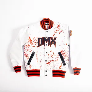 WHITE DMX FADE SATIN JACKET