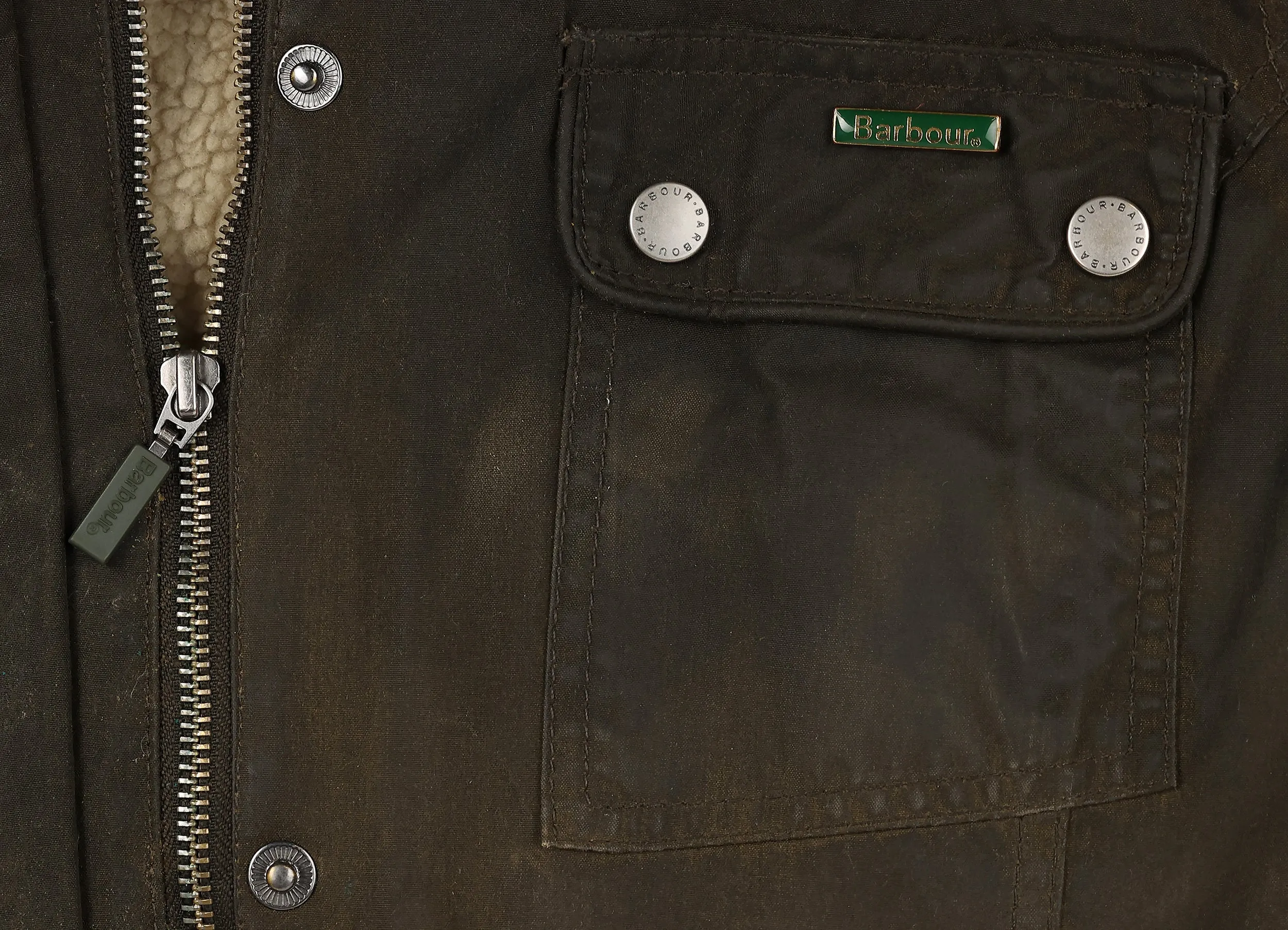 Women's Barbour Carribena Wax Parka Jacket Coat - Green - Women's S