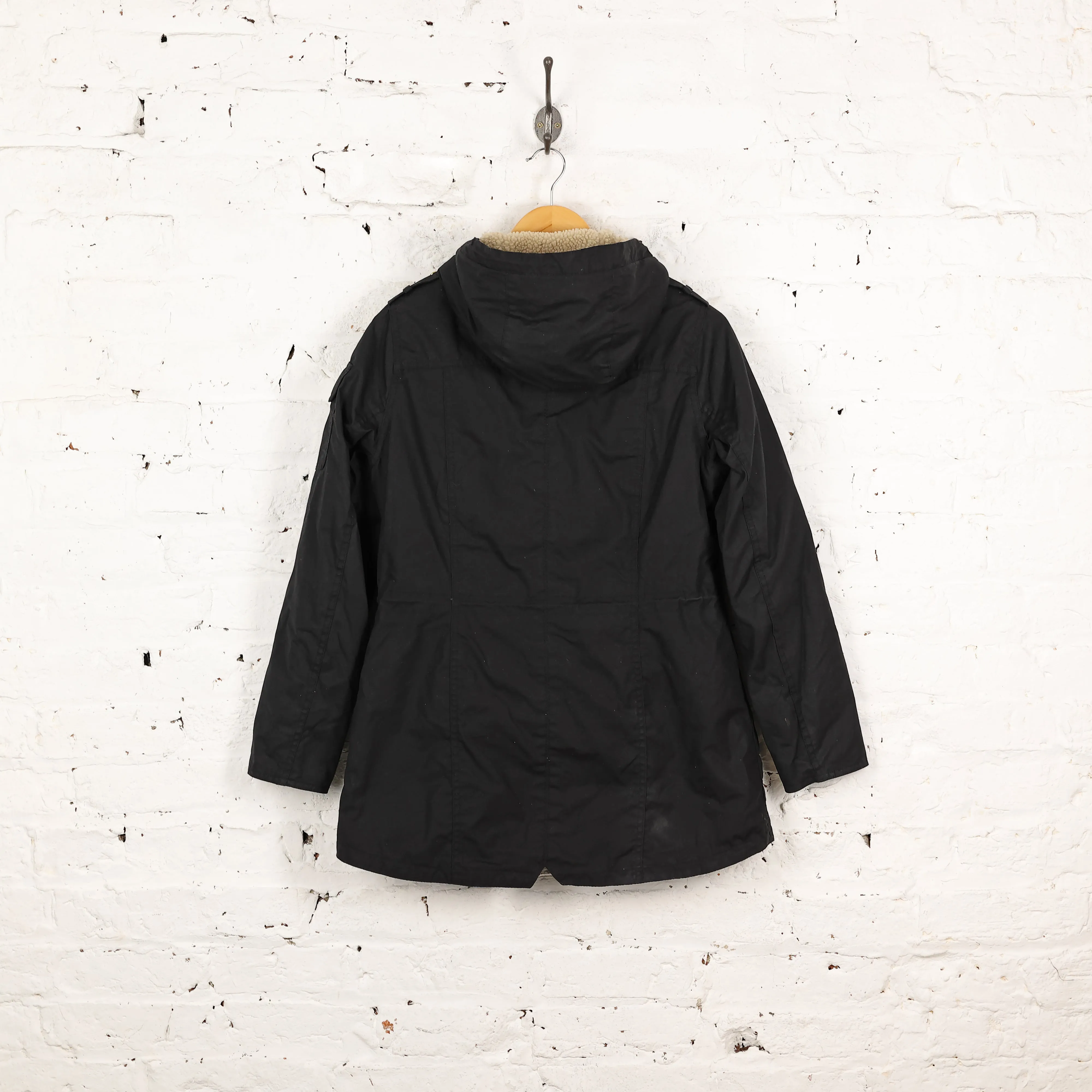 Women's Barbour International Flywheel Parka Jacket - Black - Women's M