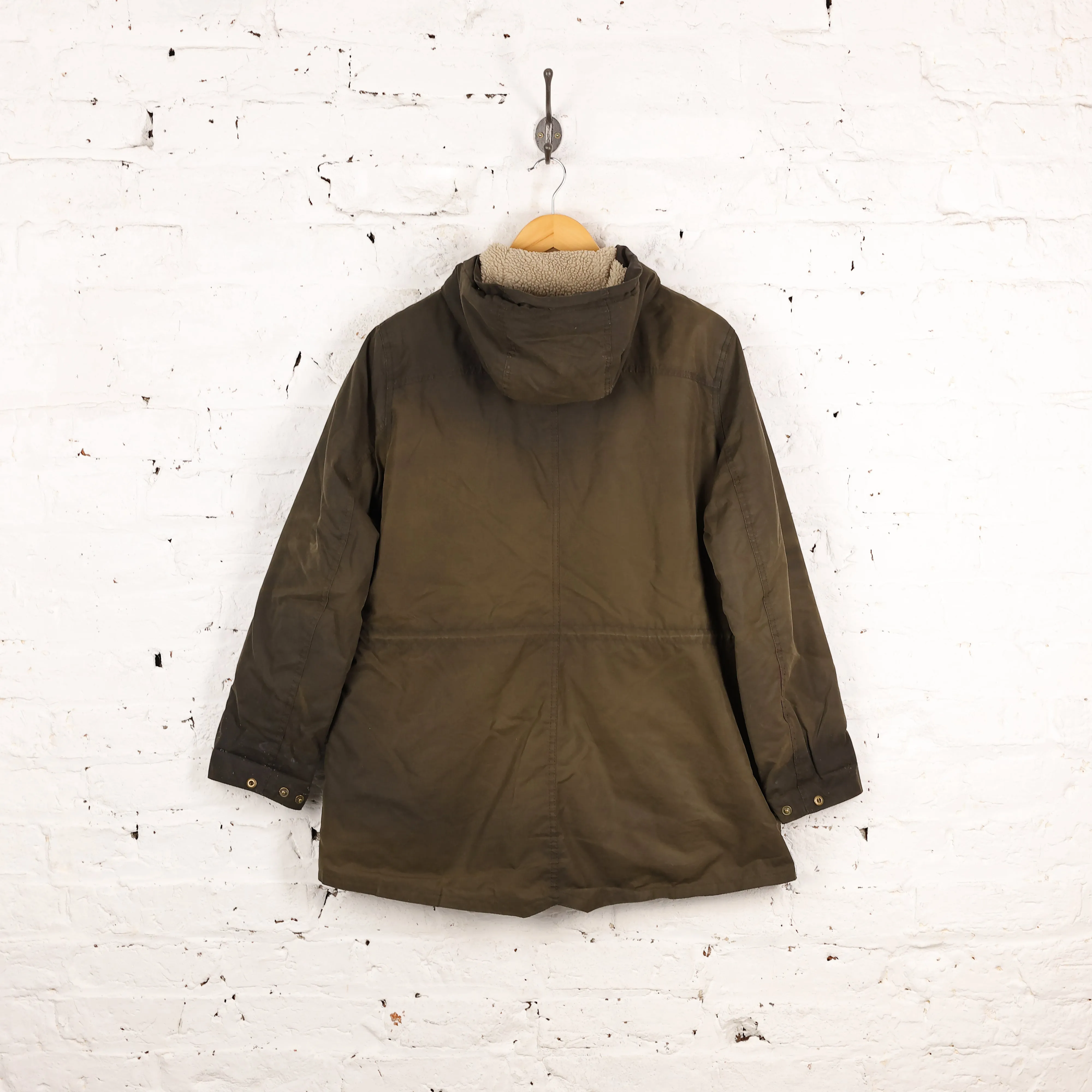 Women's Barbour Kelsall Parka Wax Jacket - Green - Women's XL