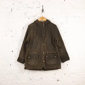 Women's Barbour Kelsall Parka Wax Jacket - Green - Women's XL