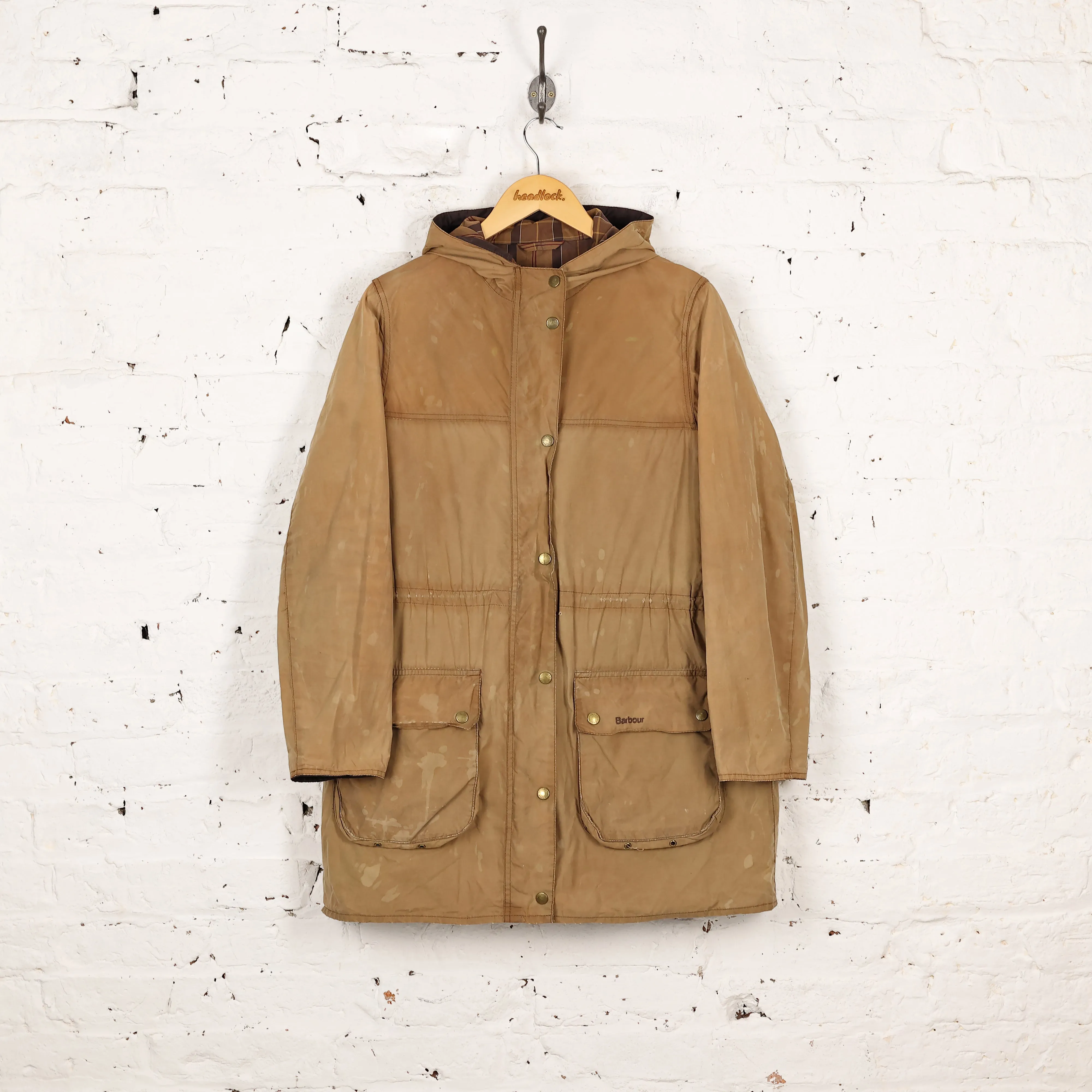Women's Barbour Ladies Durham Parka Style Jacket - Brown - Women's XL