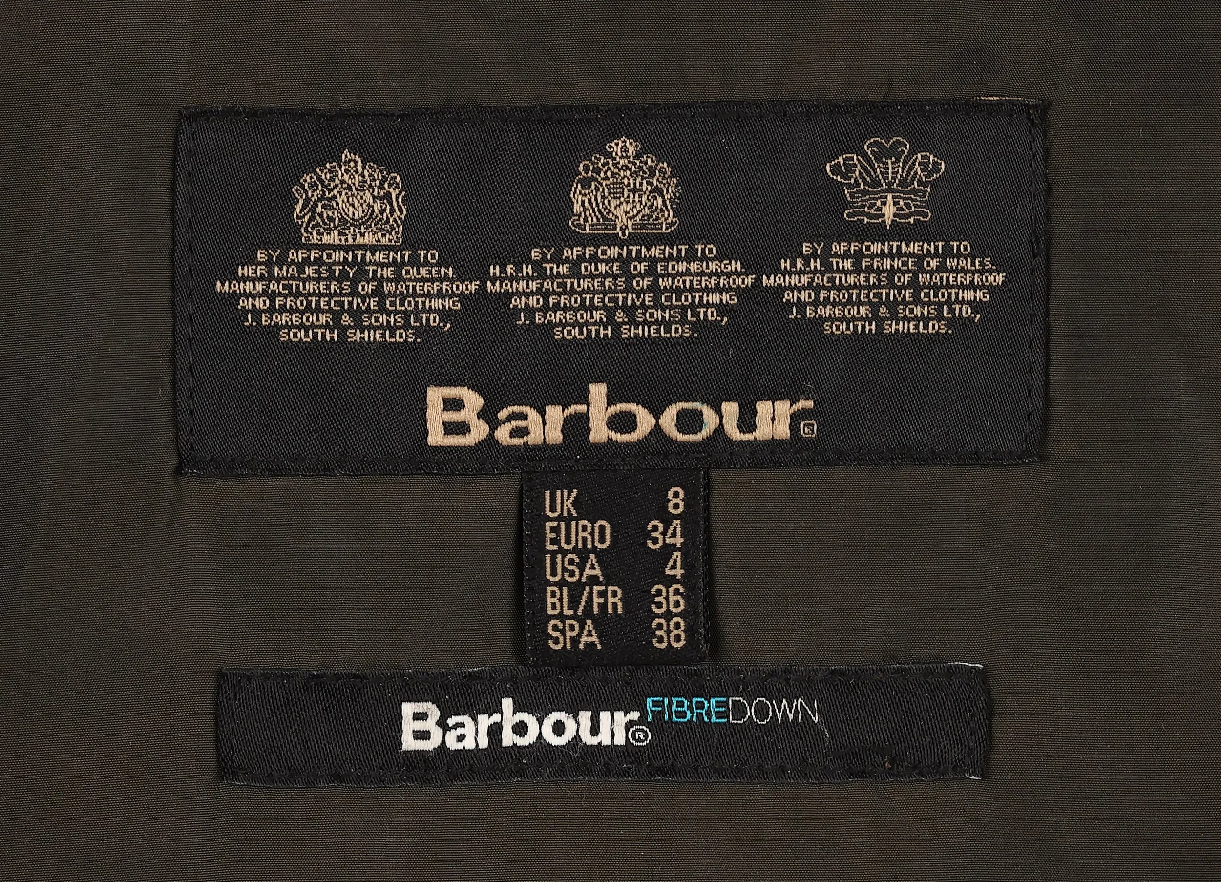 Women's Barbour Peninsula Down Parka Jacket - Green - Women's S