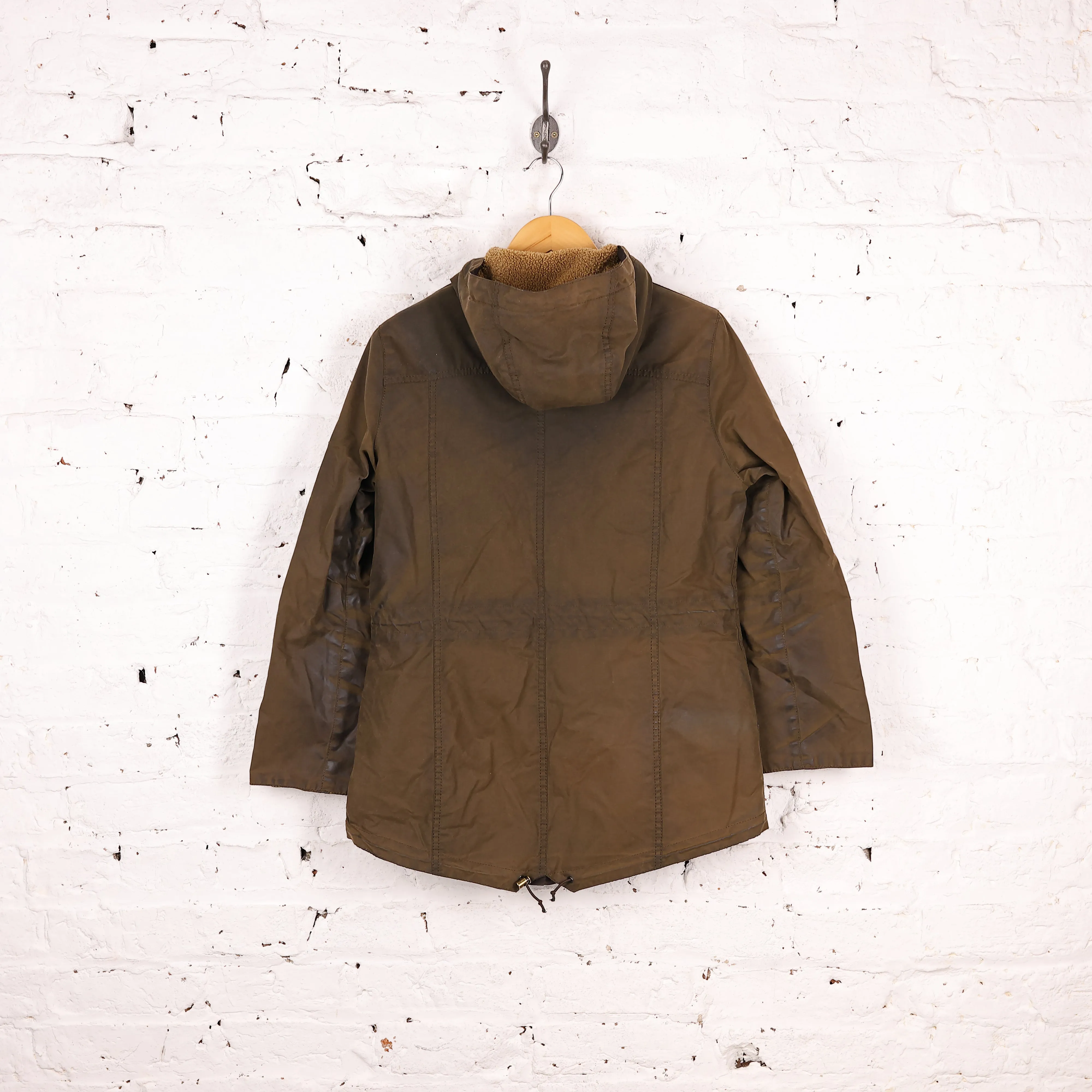 Women's Barbour Winterforce Wax Parka Jacket Coat - Green - Women's M