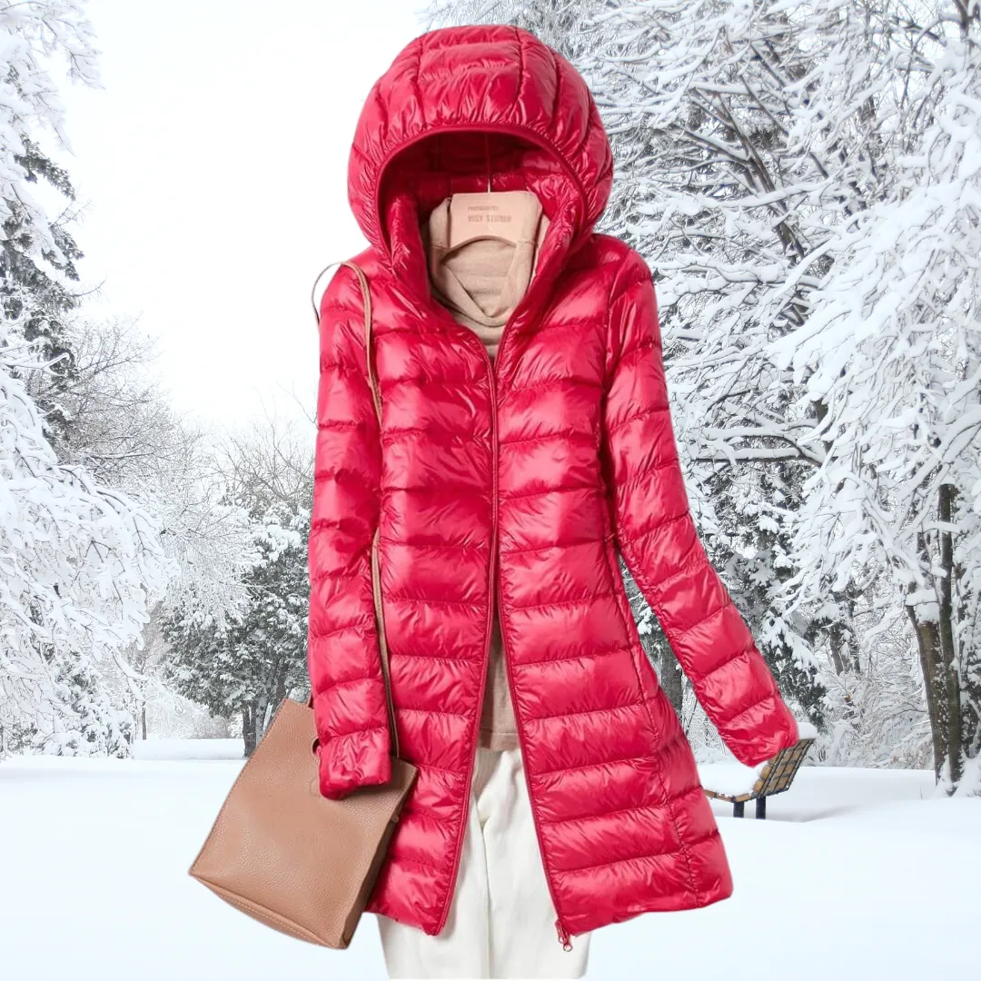 Women's hooded padded classic winter coat