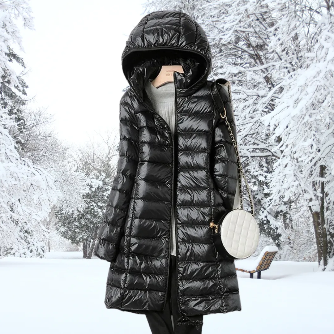 Women's hooded padded classic winter coat