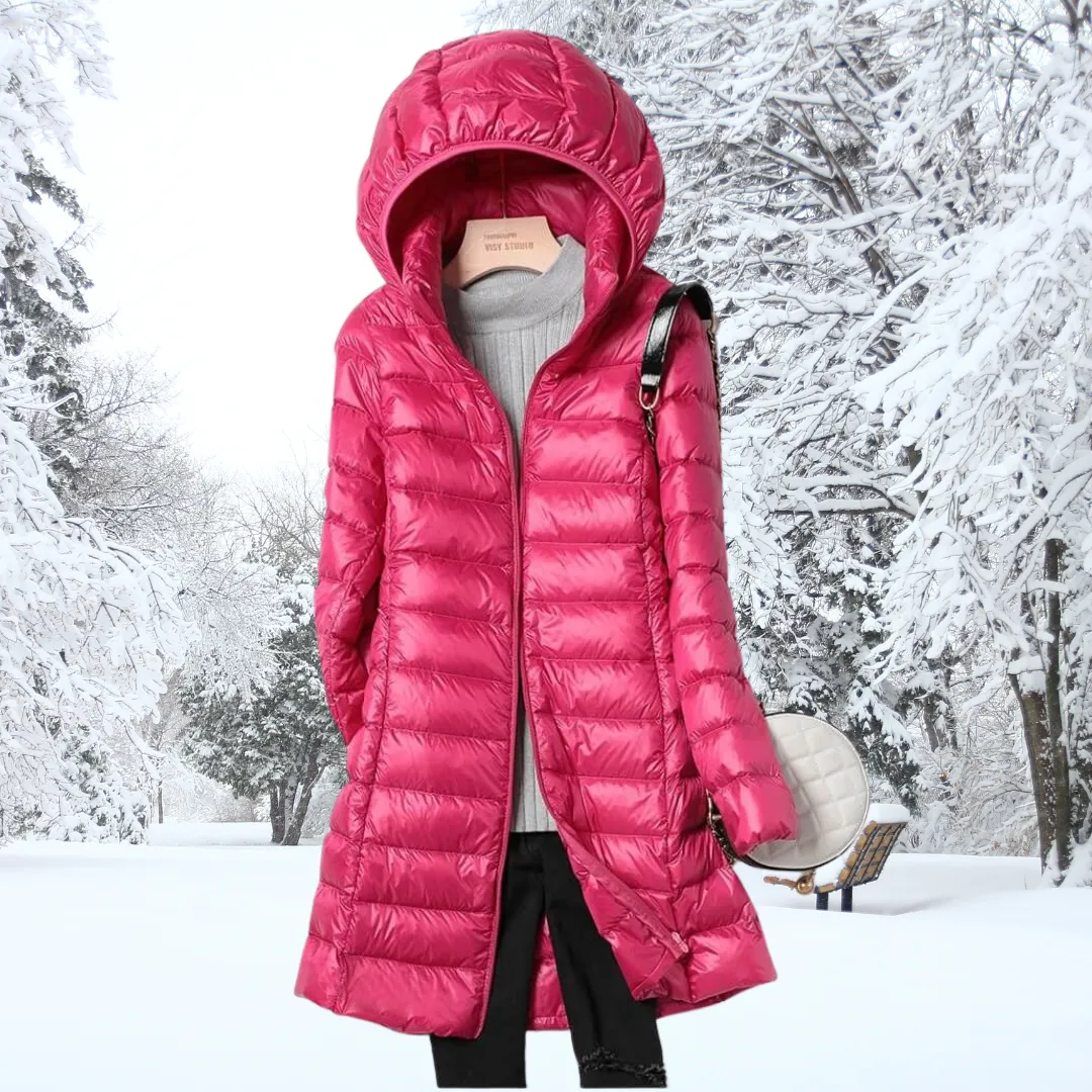Women's hooded padded classic winter coat
