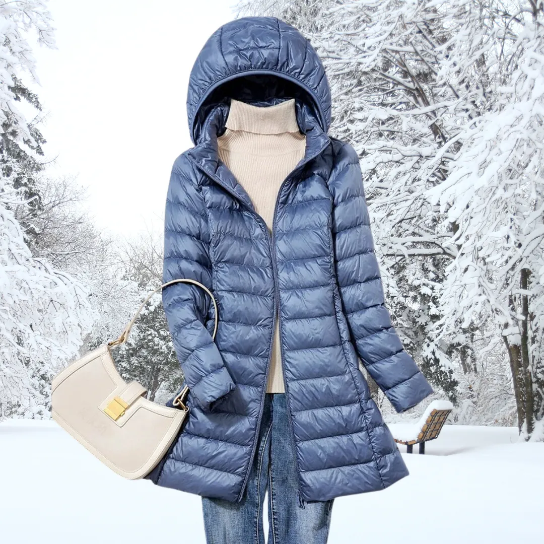 Women's hooded padded classic winter coat