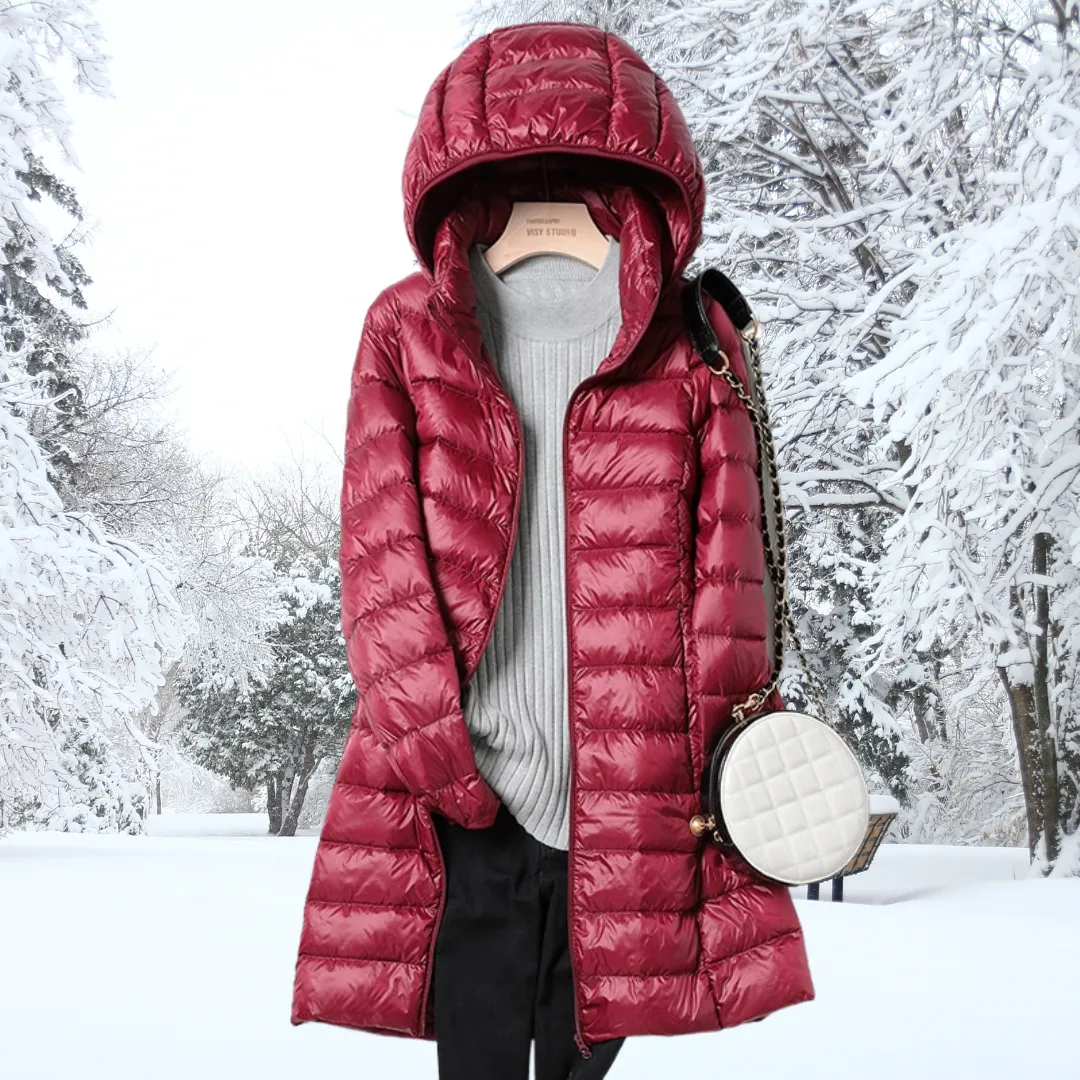 Women's hooded padded classic winter coat