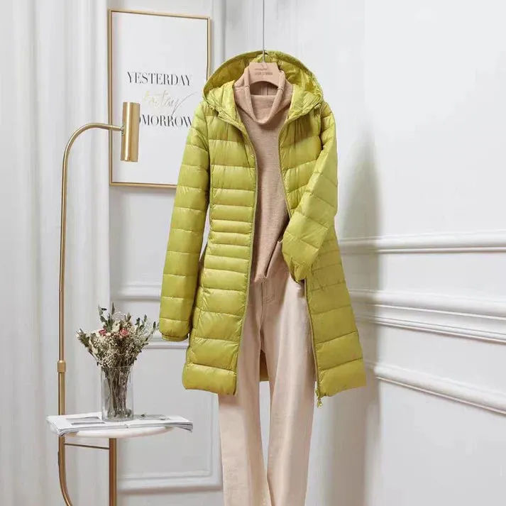 Women's hooded padded classic winter coat