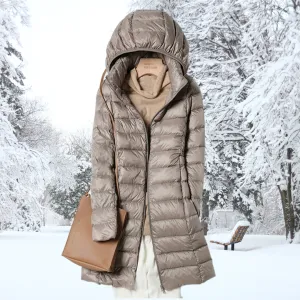 Women's hooded padded classic winter coat