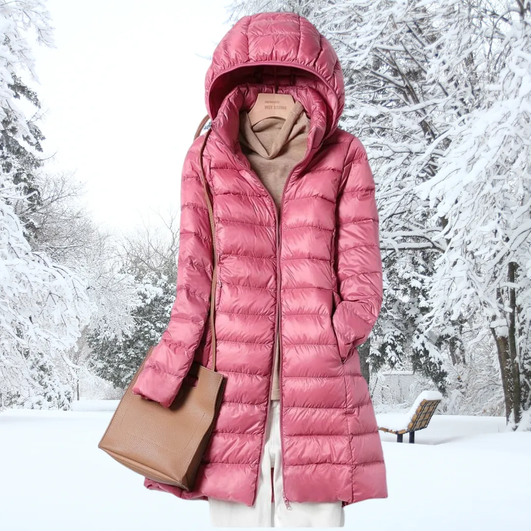 Women's hooded padded classic winter coat