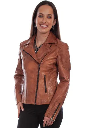 Women's Leather Jacket Collection: Scully Motorcycle Quilted Accents