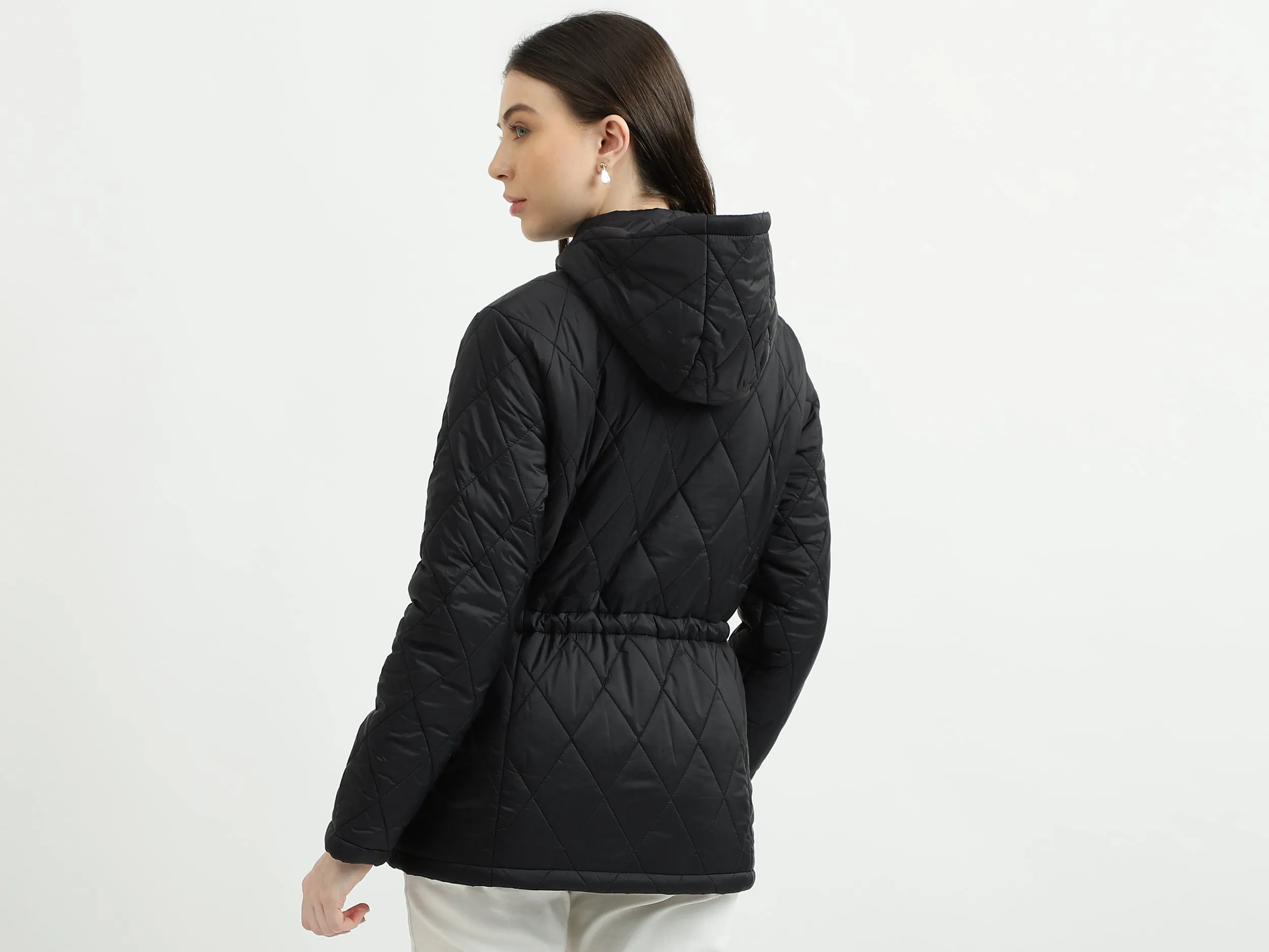 Women's Long Sleeves Quilted Sherling Jacket