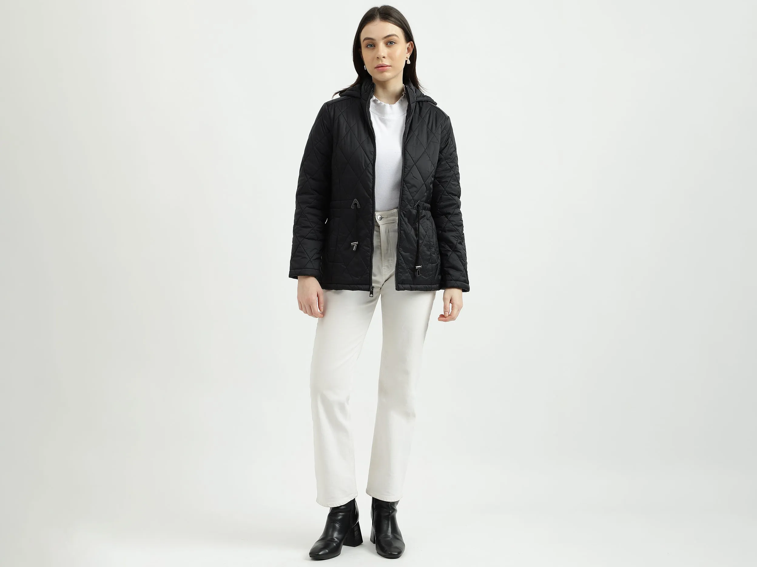 Women's Long Sleeves Quilted Sherling Jacket