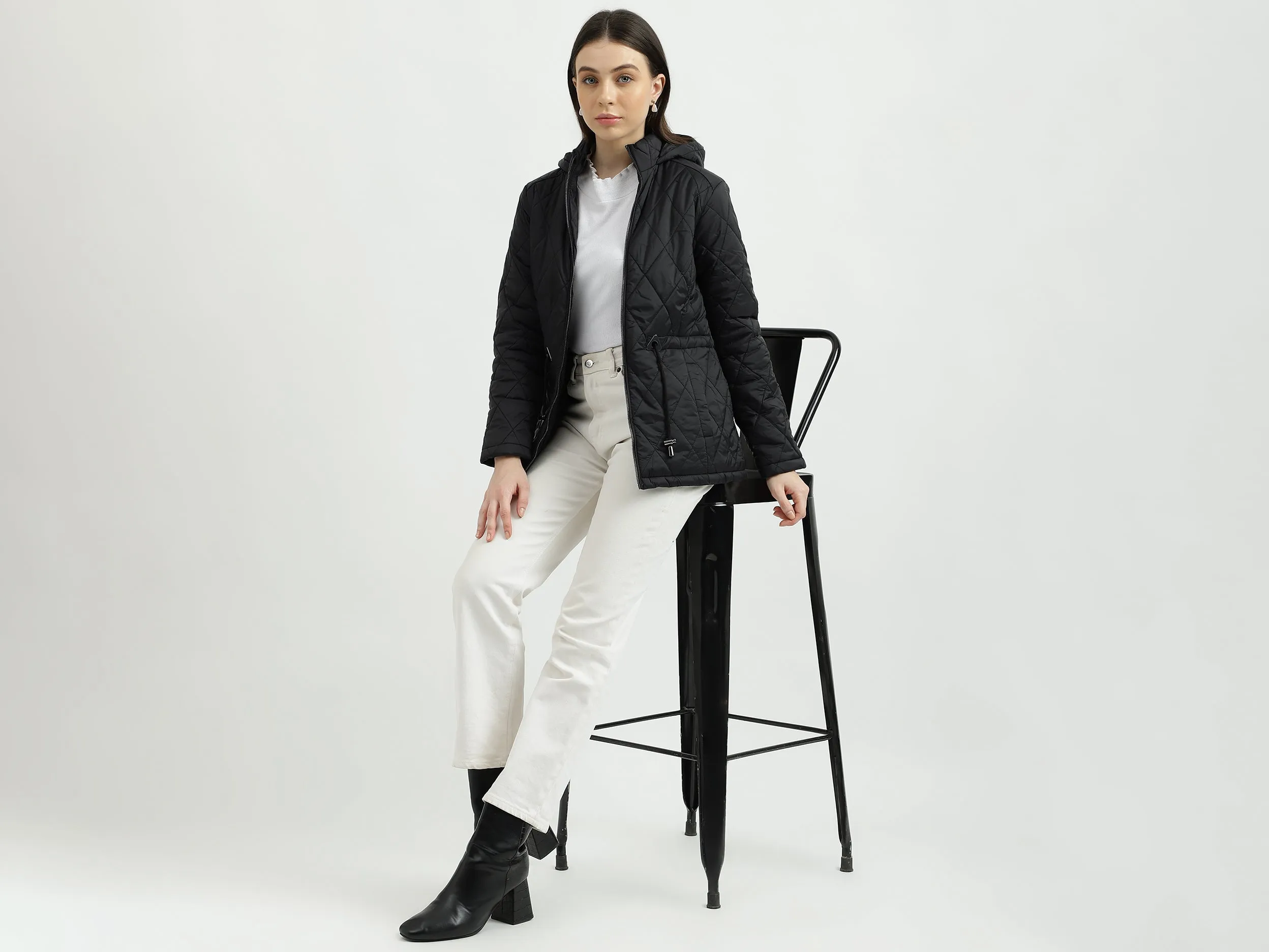 Women's Long Sleeves Quilted Sherling Jacket