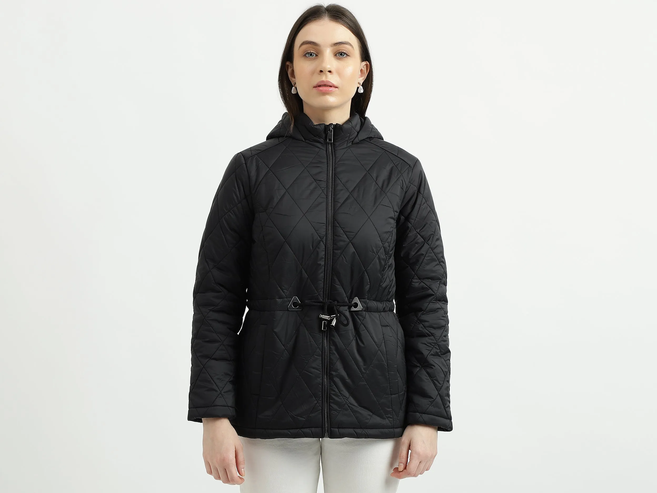 Women's Long Sleeves Quilted Sherling Jacket