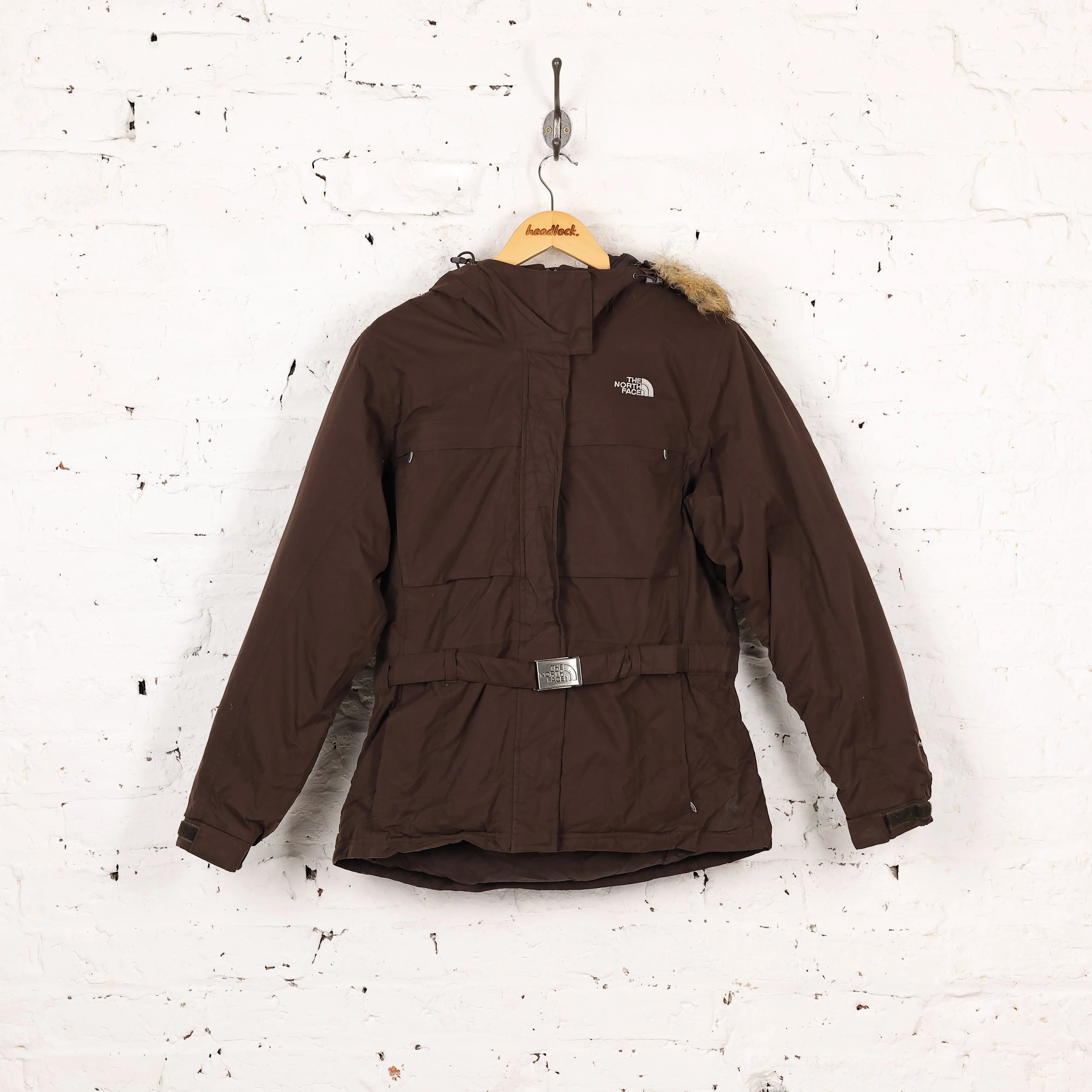 Womens The North Face Hyvent Parka Jacket - Brown - Womens M
