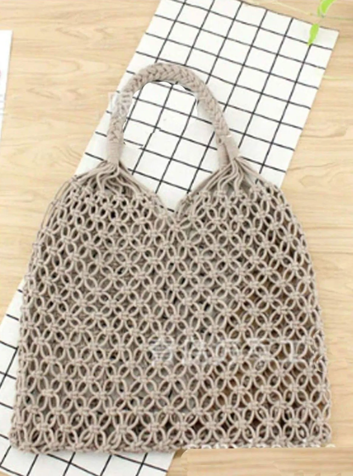 Women's Woven Hollow Out Handbag