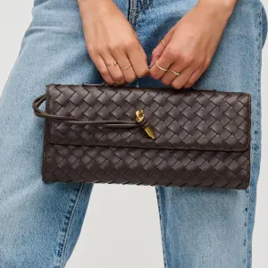 Woven Brown Clutch